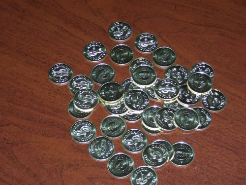 Bag of 48 car wash tokens (five self-serve washes, one free)